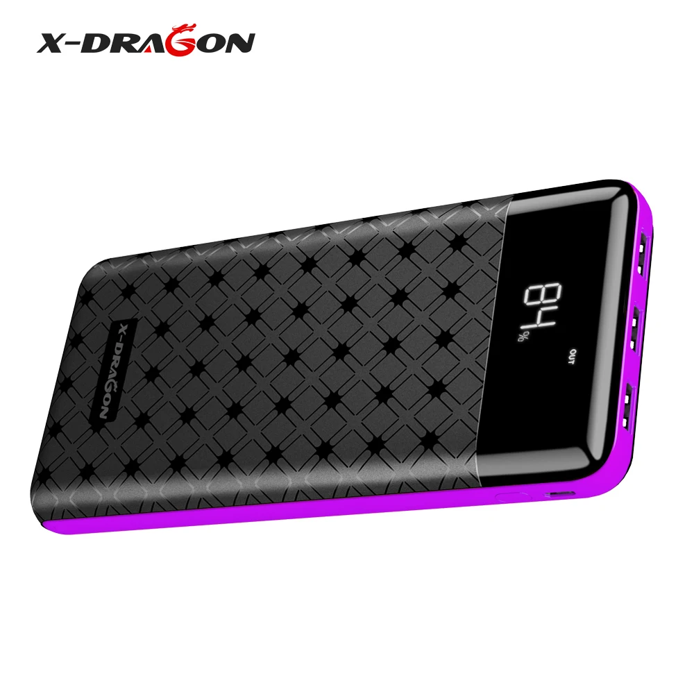  X-DRAGON banco de potencia 25000mAh Powerbank USB 3 Paquete de batería externa para iPhone 6 6s 7 8