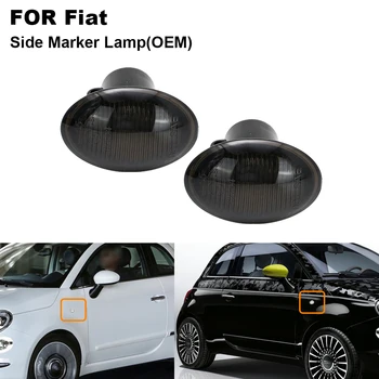 

2PCS Smoked OEM Side Marker Lamp Turn Signal Light For FIAT 4S 500 MCA MY2015 63 500 USA 3P NUOVA 500 4U 500 ABARTH MCA MY2016
