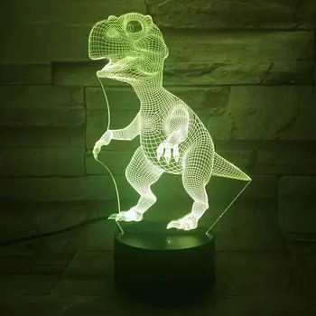 

Table Lamp Night Light Desk Light Modern Bright Adorable Cute Jurassic Dinosaur 3D USB Charging Gifts Touch Control Home Decor