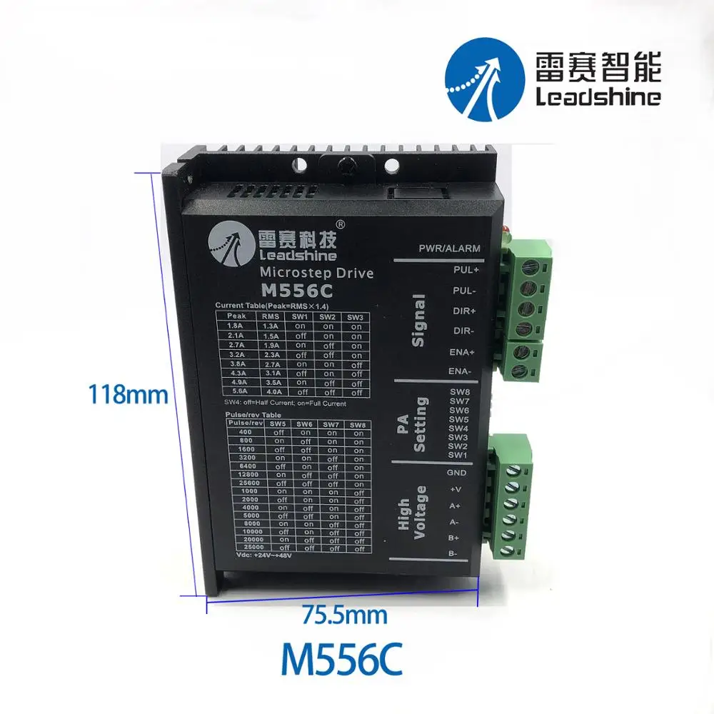 

Original Leadshine M556C M556C-24V NEMA17 Stepper Motor Drive NEMA23 Stepper Motor Driver