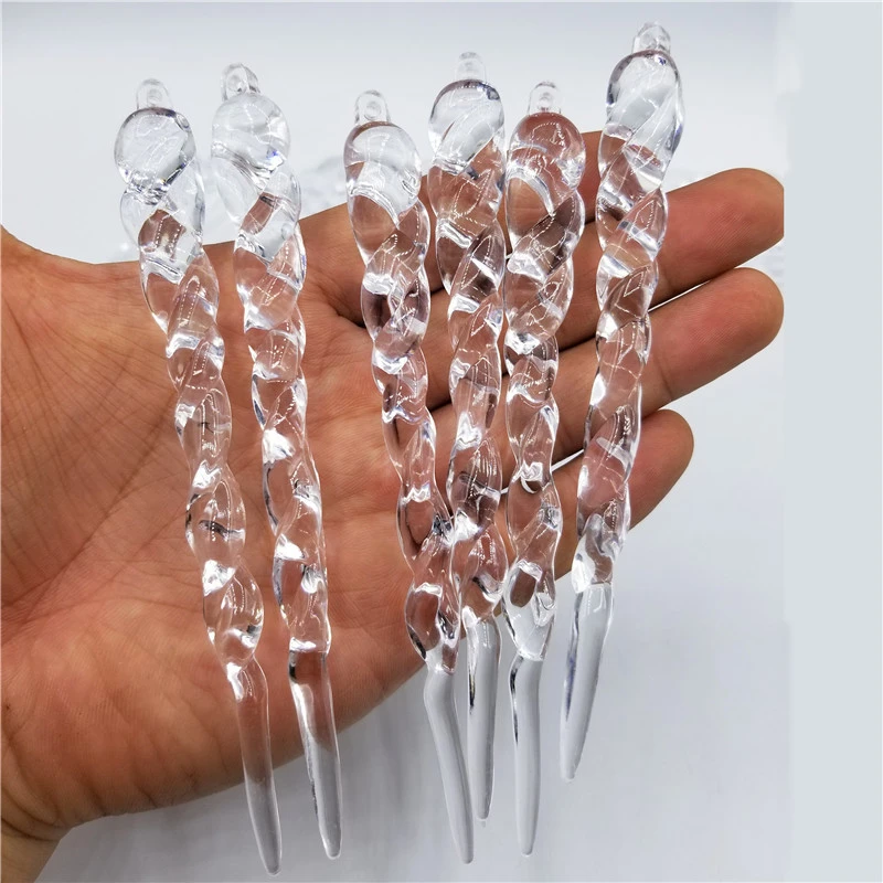 12ps 13cm Artificial Fake Icicle Prop Hanging Ornaments Christmas Tree