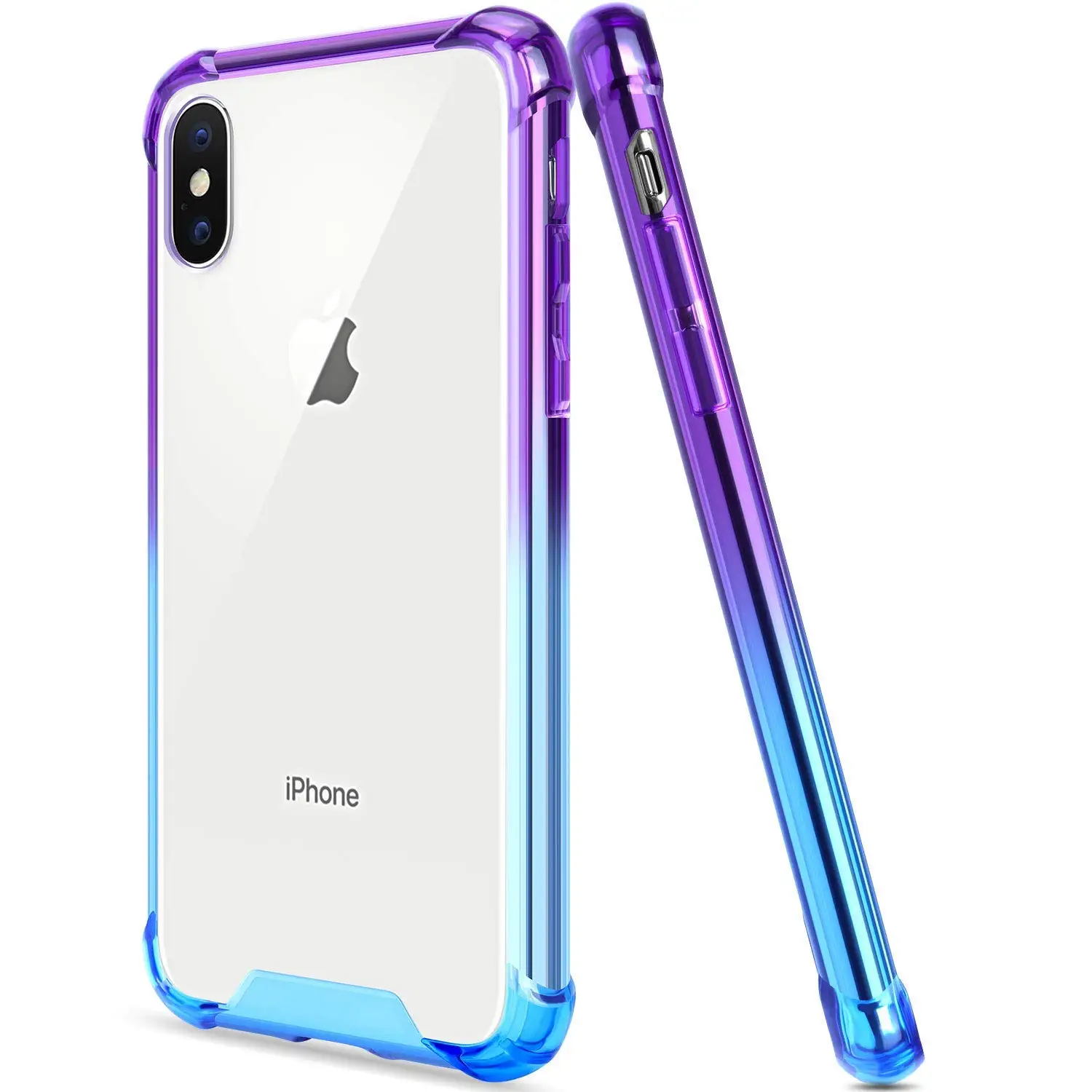 

Cute Cover for iPhone Xs X XR Xs Max 8 8 Plus Case, Clear PC + TPU Bumper Anti Scratch Thin Reinforced Corners Shock Phone Case