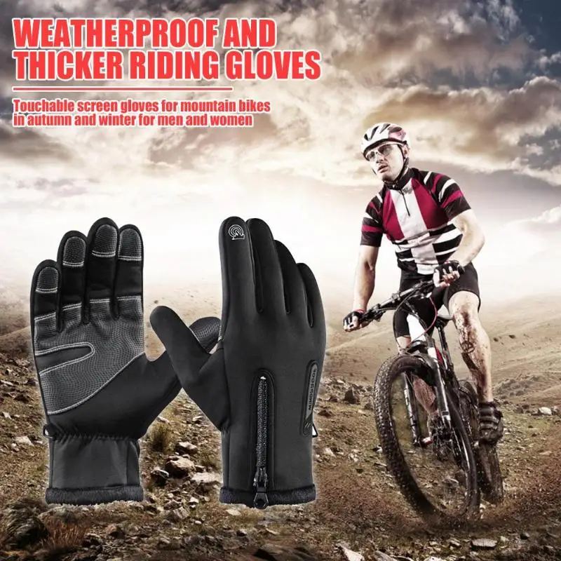Новые зимние уличные спортивные эластичные ветронепроницаемые перчатки с сенсорным экраном унисекс все относится к велосипедным теплым дождям и бархатным лыжным перчаткам