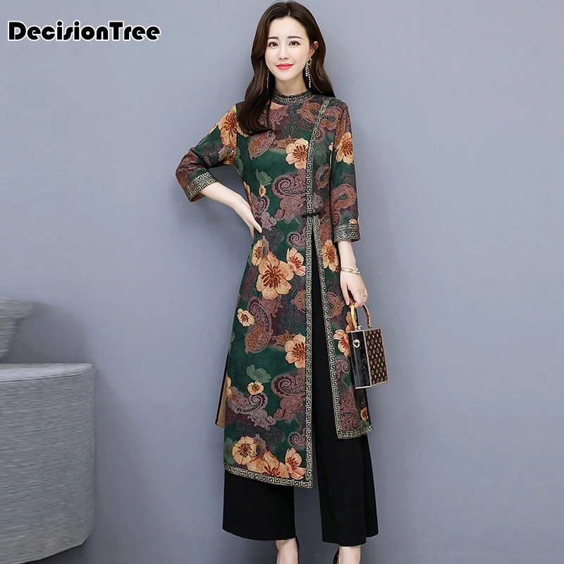 Азиатская одежда aodai вьетнамский Чонсам элегантное женское платье для женщин китайское традиционное платье Ципао китайское платье