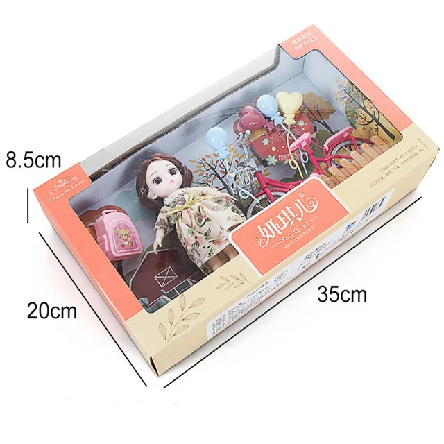 BJD Doll 16CM Jointe Doll Kit  Full Set Dress Dolls With Beautiful Clothes And Suit for Girl Gift 6