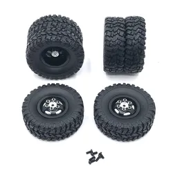 WPL – pièces de mise à niveau en métal de voiture C14 24 34 44 B14 24 16 36 RC 4WD, roue simple avant, roue arrière Double, pneu en pierre concassé 