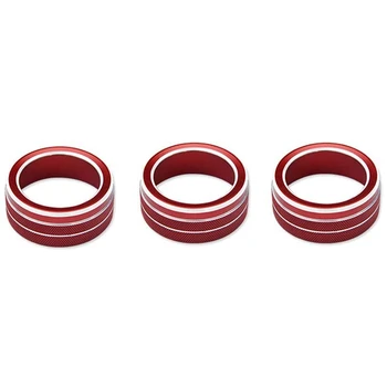 

3 Pcs AC Air Conditioning Knob Cover for Honda 10Th Accord 2018 2019 Air Conditioner Button Decoration Ring Cover