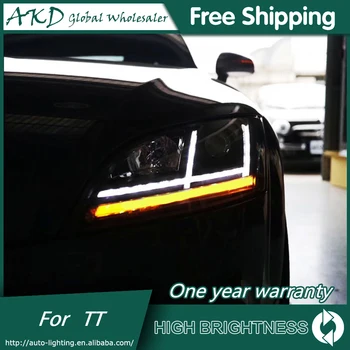 

For Car AUDI TT Headlights 2006-2012 DRL Day Running Light LED Bi Xenon Bulb Fog Lights Car Accessory AUDI TT Head Lamp