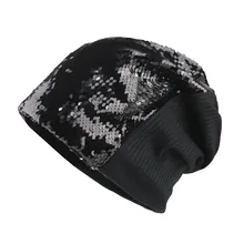 Вязаная шапка с блестками, модные теплые наушники, Солнцезащитная шляпа от пыли