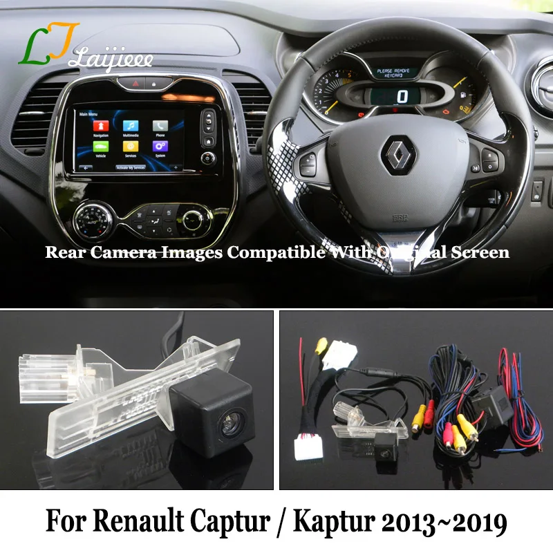 Для Renault Captur Kaptur 2013 ~ 2019 Автомобильная камера заднего вида с 24 контактным
