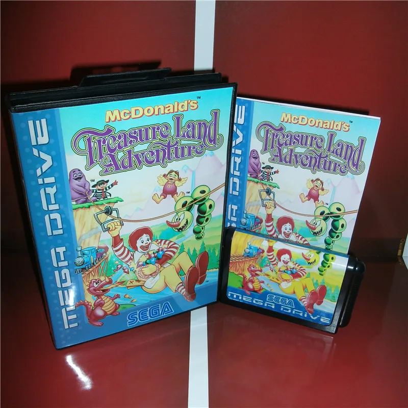 Mcdonald's Treasure Land Adventure EU чехол с коробкой и руководством для игровой консоли sega Megadrive Genesis 16 bit MD card