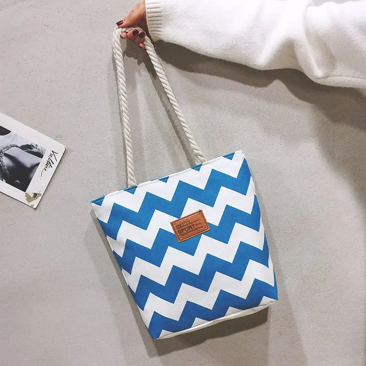 

19 New Style Stripes Wave Candy-Colored Shoulder Bag/ Hand Bag Environmentally Friendly WOMEN'S Bag