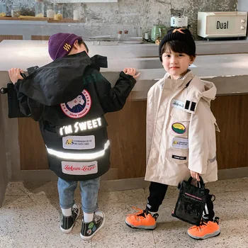 

Boys Long Sleeve Jacket Windbreaker Reflective Jacket 2020 New Autumn Clothes, Big Children's Korean Tops