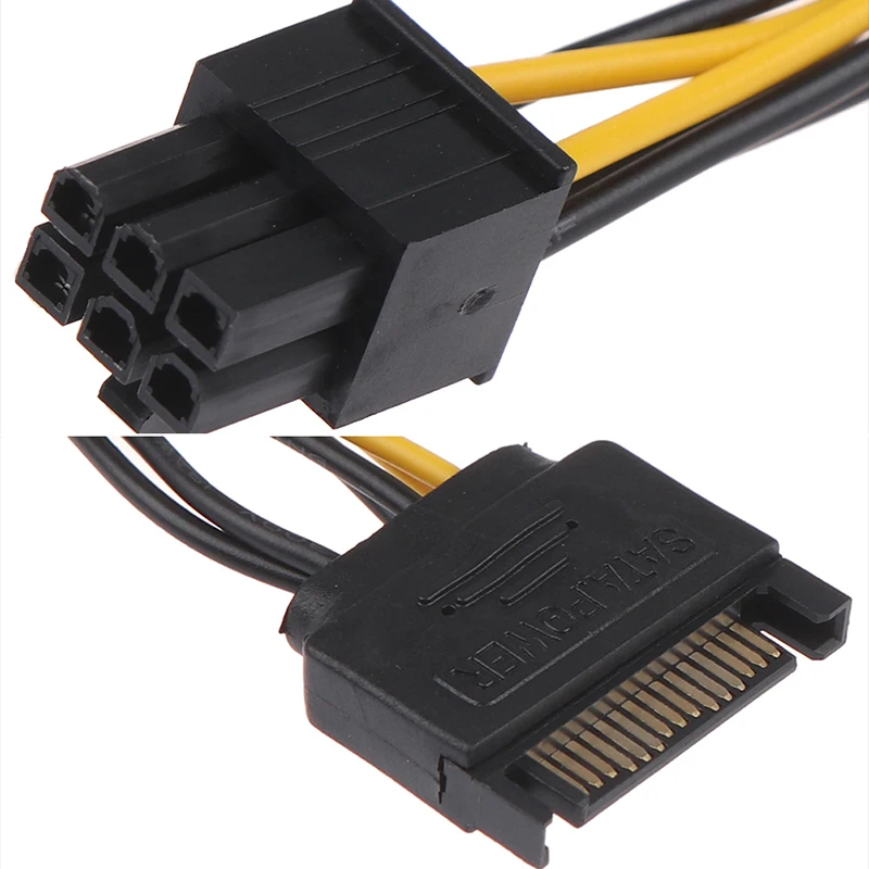 SATA кабель питания 15 Pin к 6 Pci-e Sata Графический конвертер адаптер | Компьютеры и офис