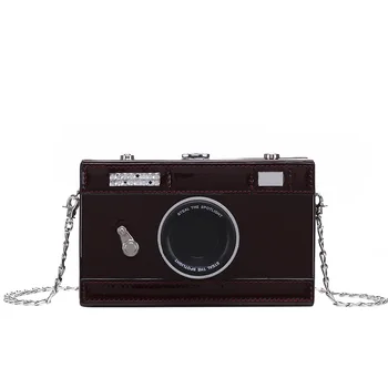 

Funny camera bag female 2018 new Korean version of the box chain small square bag wild Messenger bag shoulder bag