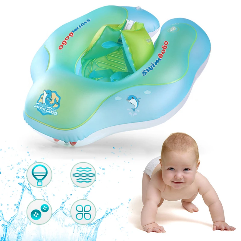 Baby Inflatable Swimming Ring Infant Neck Ring Float Swim Circle Safety 0-3Y Kids Bathing Bed Water Fun Pools Toy Accessories