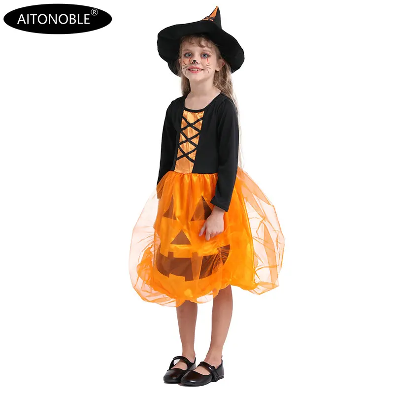 Aitonoble New Costume Child Cute Girls Costume Supergir Dress Girl's Dress Cosplay Halloween For Kids All Saints'