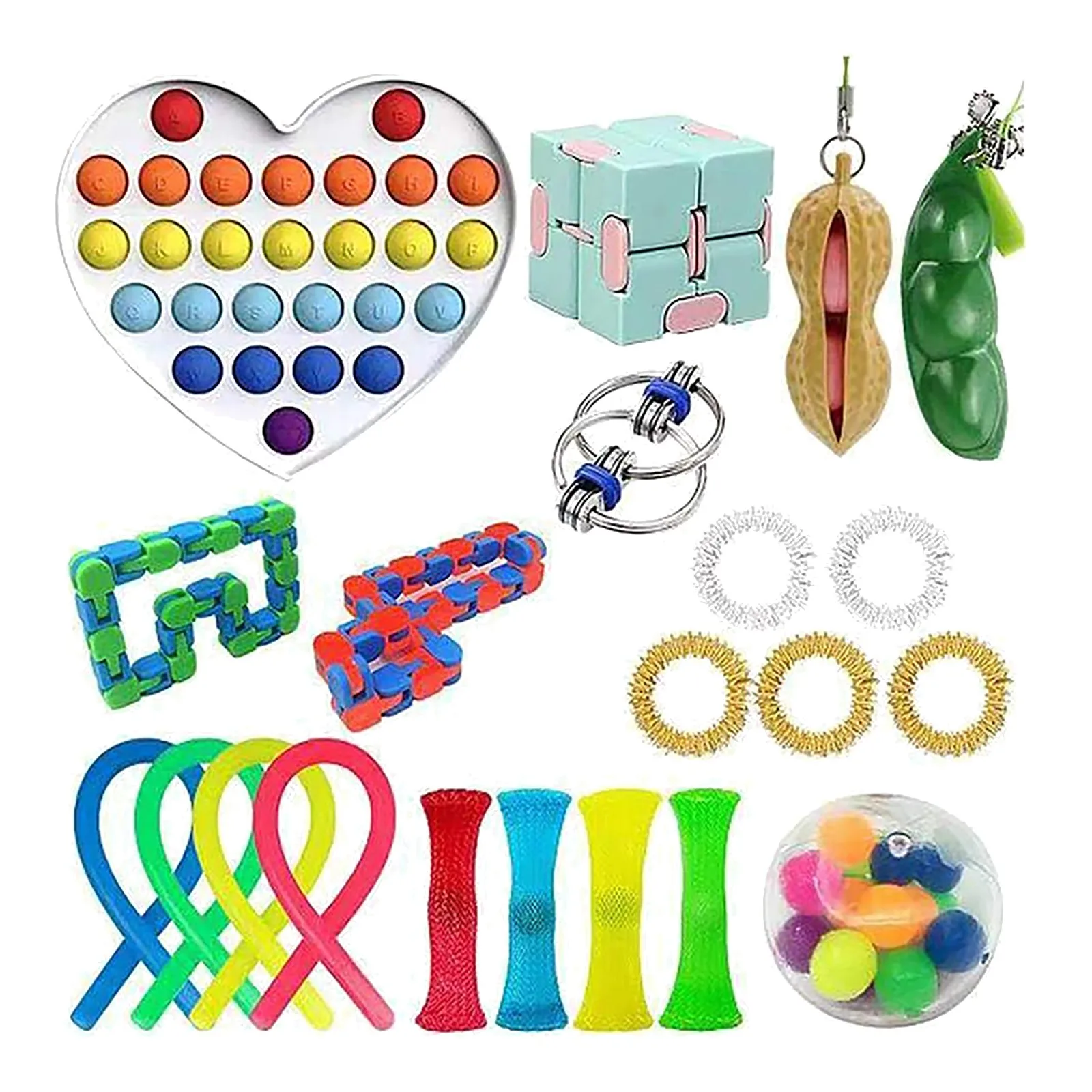 pea pod fidget toy Fidget Advent Calendar For Christmas With 24 Fidget Toys Pack Blind Box Antistress Relief Toy For Christmas Gift Anti Stress set pea pod fidget toy Squeeze Toys