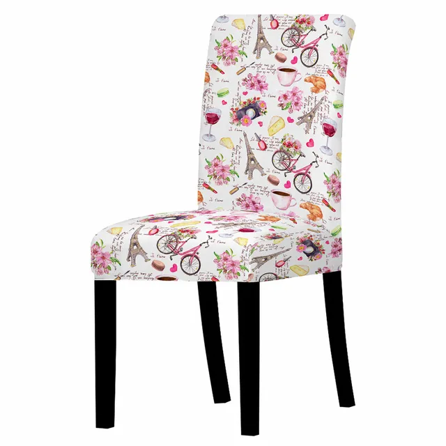 Universal Chair Covers Printed Elastic Stretch Universal Chair Cover Slipcovers For Dining Room Wedding Banquet Hotel YT068-17