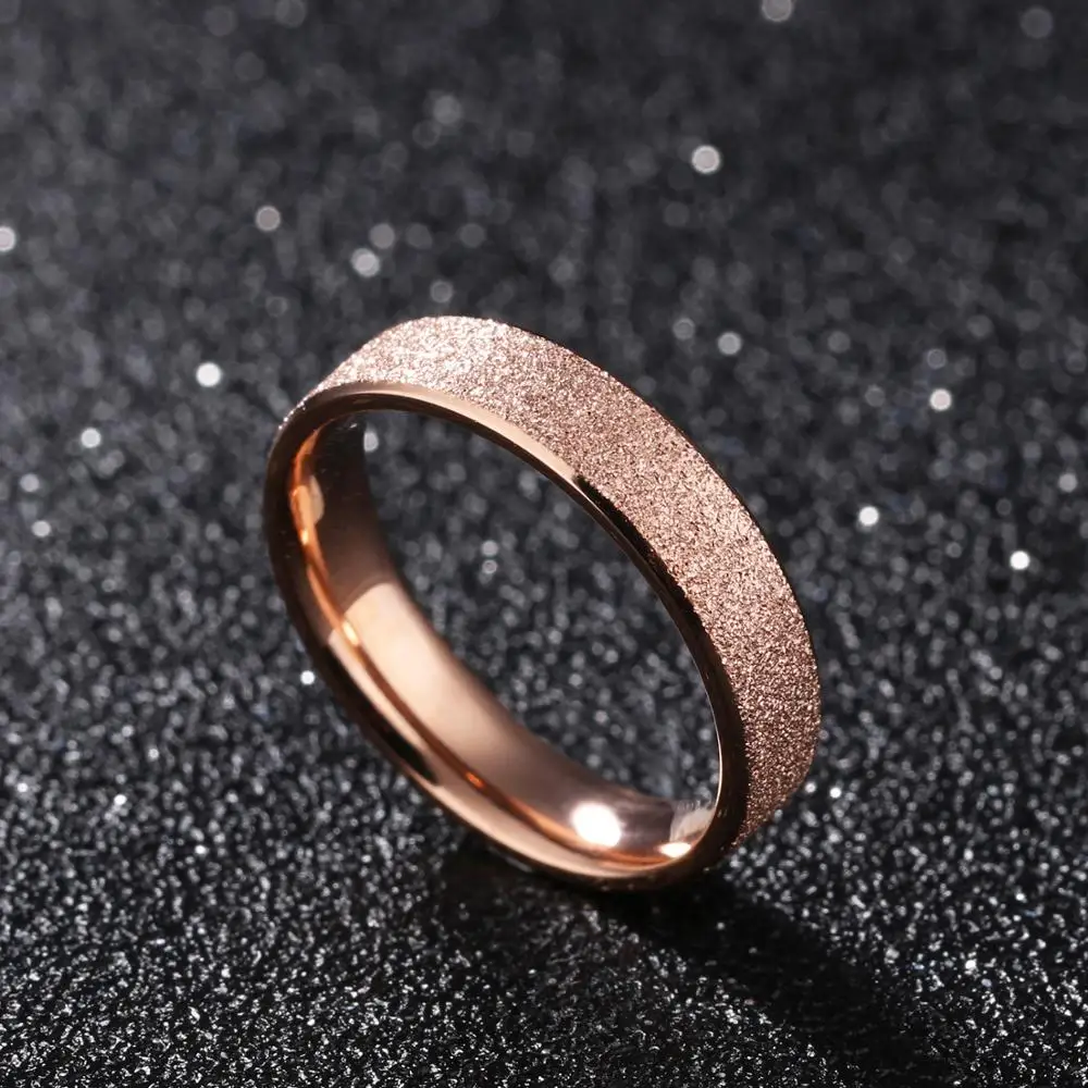 

Stainless steel rings for women 10 pcs bulk items wholesale lots sale luxury fashion Matte round rose gold offers of the day