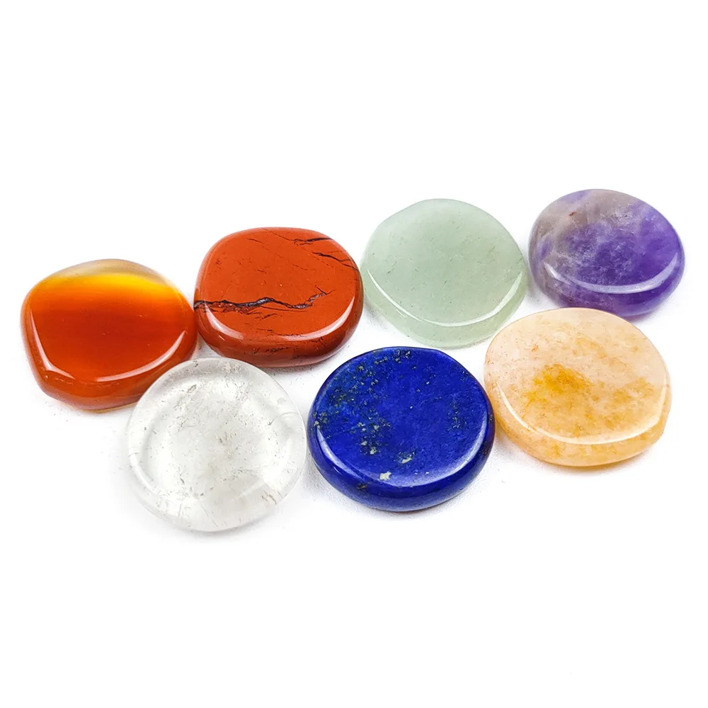 7 Chakra Healing Reiki Natural Stone Ornaments Polishing Amethyst Rose Quartz Yoga Meditation Energy Stone Decoration