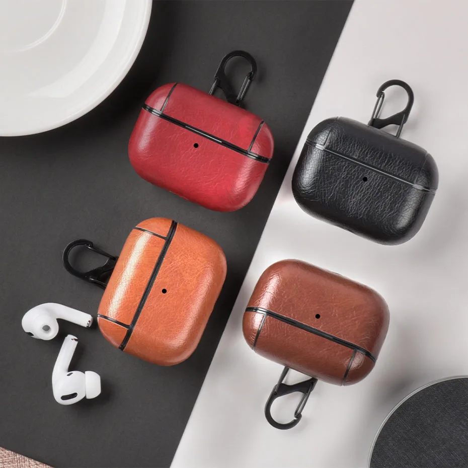 Роскошный кожаный силиконовый чехол для Apple AirPods Pro, беспроводные bluetooth наушники, защитный чехол AirPods pro, чехол для бизнеса, на каждый день