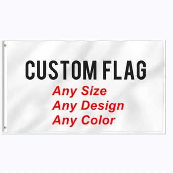 

Any Size Custom Flag Banner Digital Printing 2x3FT 3X5FT 4X6FT DIY Polyester Banner Customize Flags And Banners
