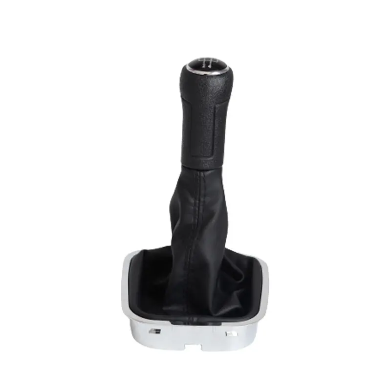 5 Speed Car Shift Gear Knob With Chrome Leather Boot For VW Polo 6R Polo Sedan 2010 2011 2012 2013 6R0.711.456B
