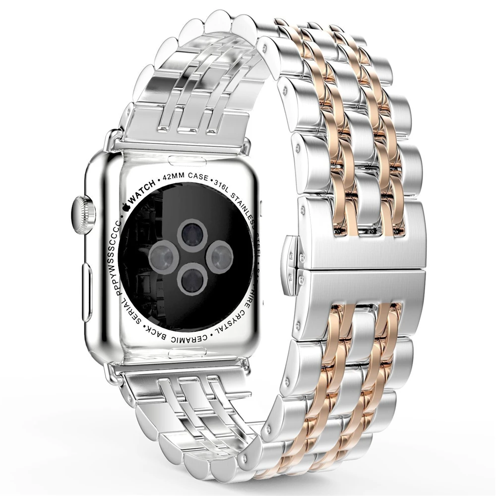 

Ремешок для apple watch applewatch i 38 мм, браслет для наручных часов серии 5 4 3 40 44 мм, звеньевой браслет