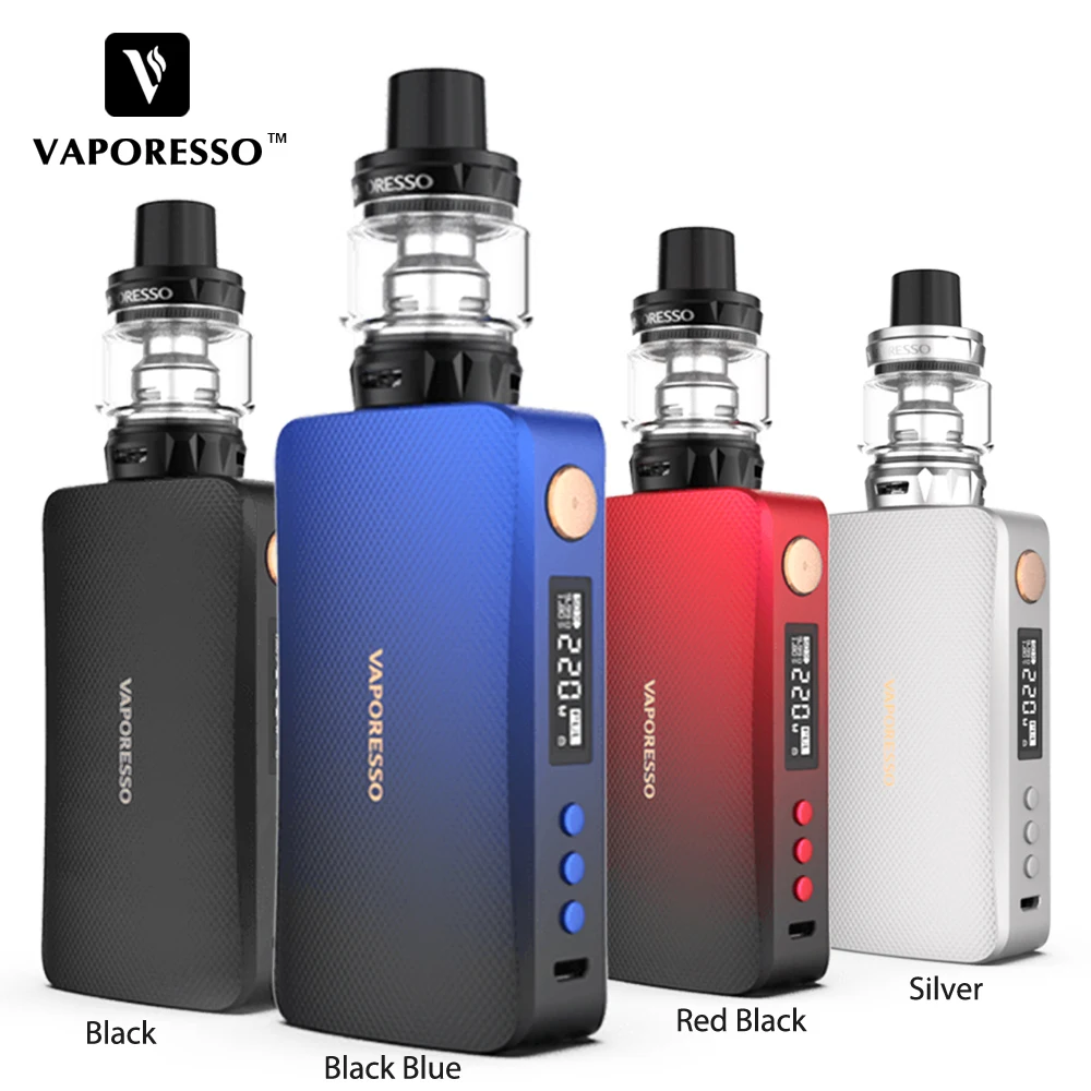 Goede Vaporesso 220W Gen Tc Vape Kit Met Vaporesso Gen Elektronische Sigaret Doos Mod Skrr S Tank Gebruik Qf coil Gt Coil Vs Polar Kit