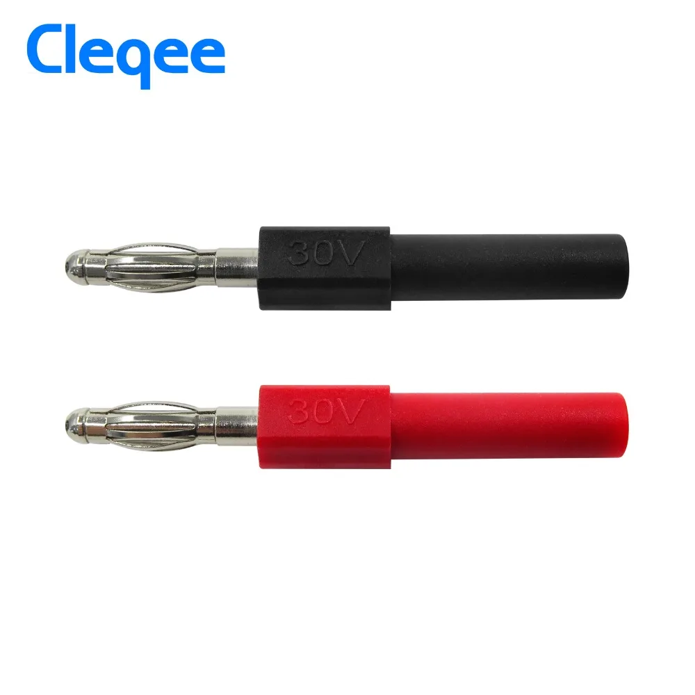 

Cleqee P7022 2PCS/set 4mm Male to 4mm Female Banana Plug Jack Stackable For Speaker Test Probes Converter Connectors