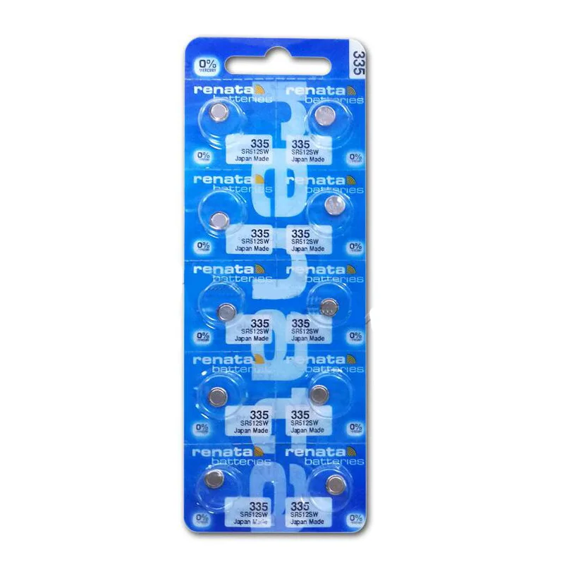 2 шт./лот Оригинальный Renata Swiss Battery 335 SR512SW 1 55 V для часов Серебряный RENATA|Часовые