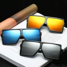 Женские квадратные солнцезащитные очки большого размера в винтажном стиле ретро большие солнцезащитные очки для дизайна бренда