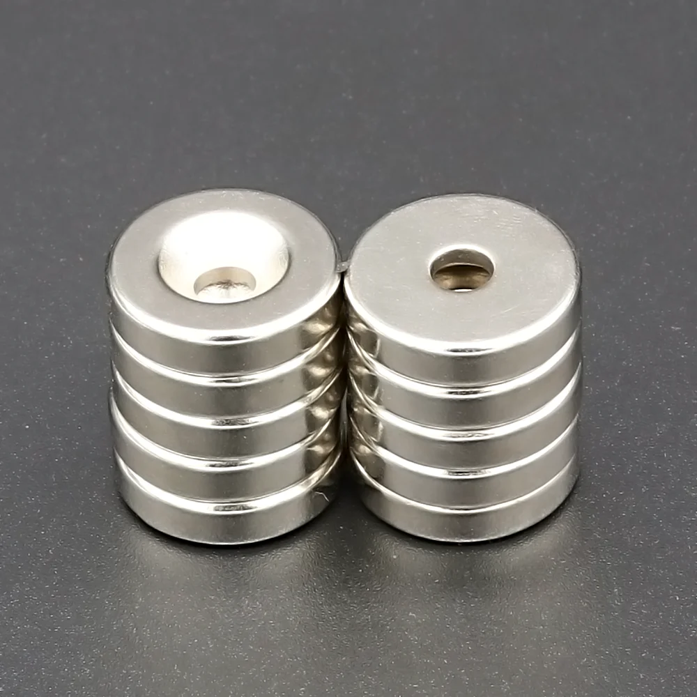 2/5/10/15Pcs 20x5-5 Neodymium Magnet 20mm x 5mm Hole 5mm NdFeB N35 Round Super Powerful Strong Permanent Magnetic Disc,round magnets,neodymium magnets