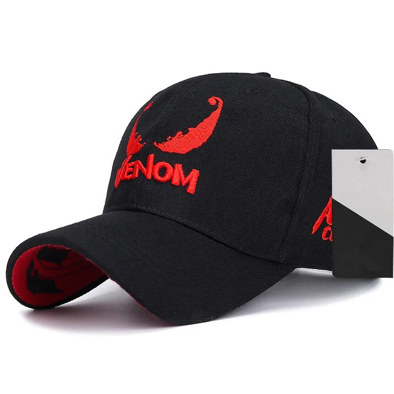 black designer baseball cap Disney Marvel cap Venom Embroidery Baseball Caps Couple Hip Hop Hat Fashion Golf hats Outdoor Sports Caps cotton Snapback Hats baseball dad hats