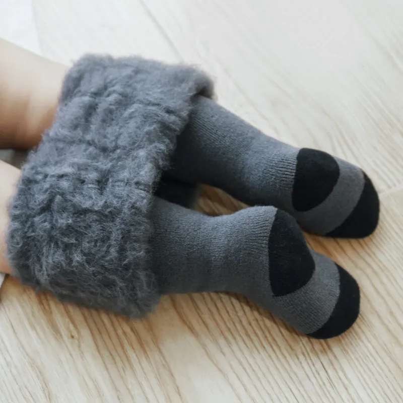 

19 New Style Autumn And Winter Children Woven Nap Patyhose Thick plus Velvet Baby Leggings Warm Large Bottom Infant Panty-hose