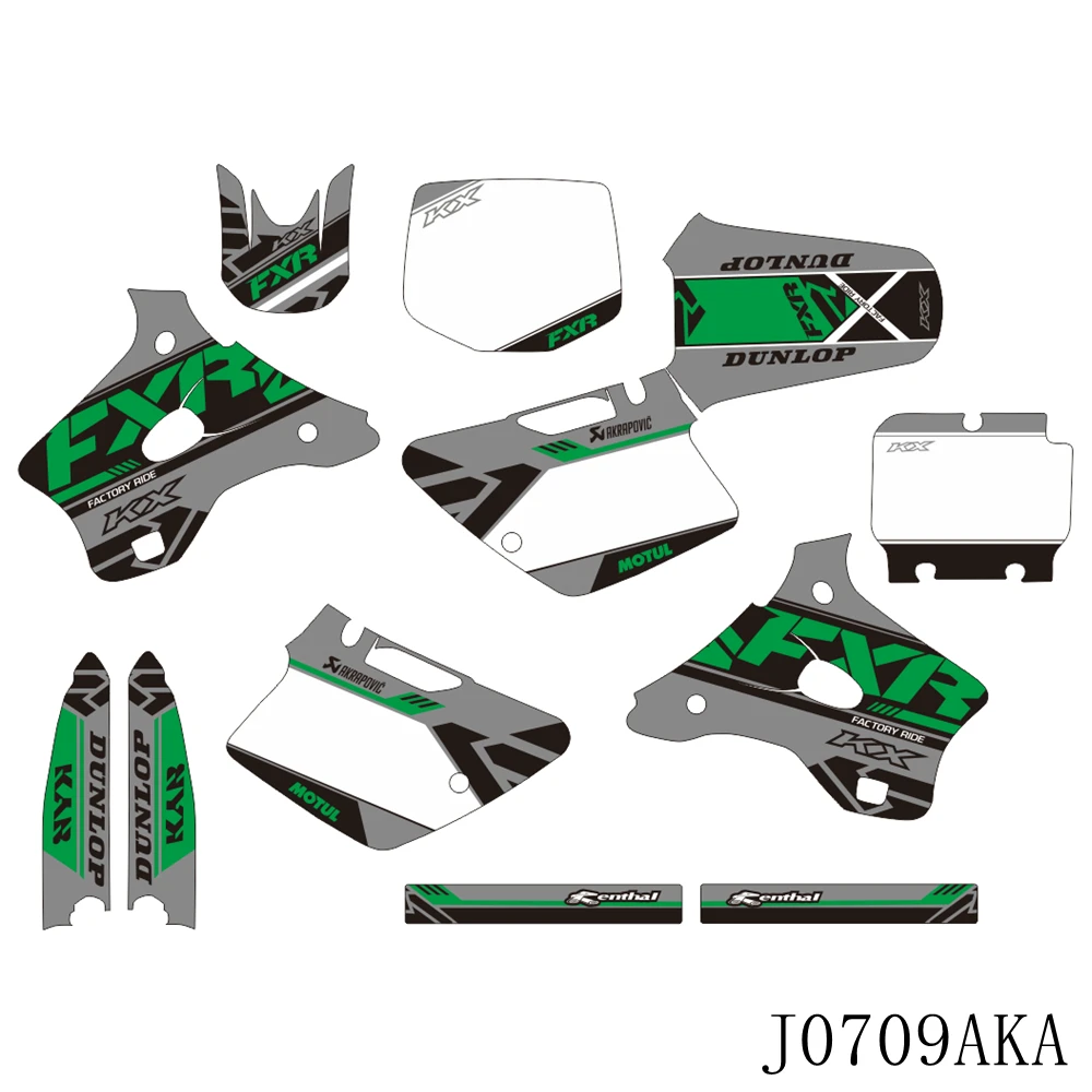 Наклейки с полной графикой наклейки на задний план мотоцикла для KAWASAKI KX125 KX250 KX 125