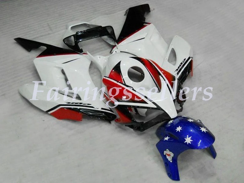 Red and Orange Литьевая форма) ABS Полный комплект обтекателя подходит для Honda CBR1000RR CBR1000 04 05 2004 2005 Обтекатели красный и белый - Цвет: Red and Orange