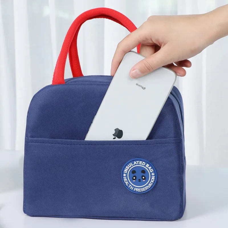 Портативный Ланч-мешок Термоизолированный Ланч-бокс большая сумка-охладитель Bento мешочек контейнер школьные сумки для хранения еды для детей