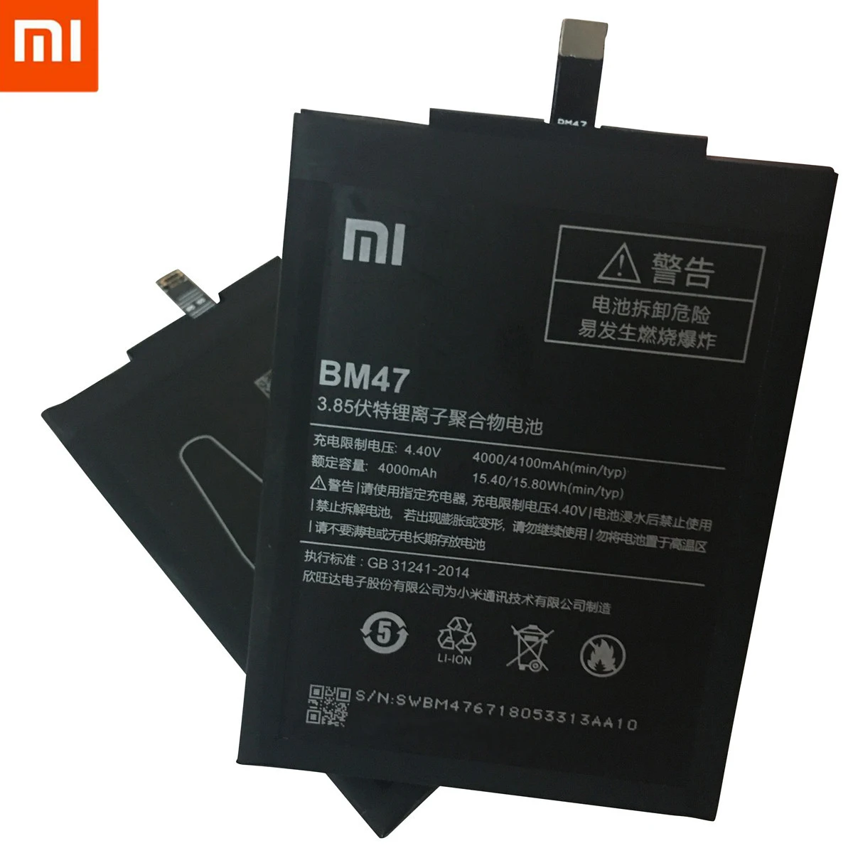 2020 лет 100% оригинал запасная батарея BM47 4000 мАч для Xiaomi Redmi 3X Hongmi 3 S в