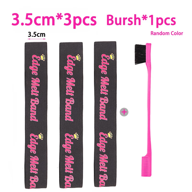 3pcs Edge Melt Band For Lace Wigs Sticker Elastic Band With Logo For Laying  Lace Edge