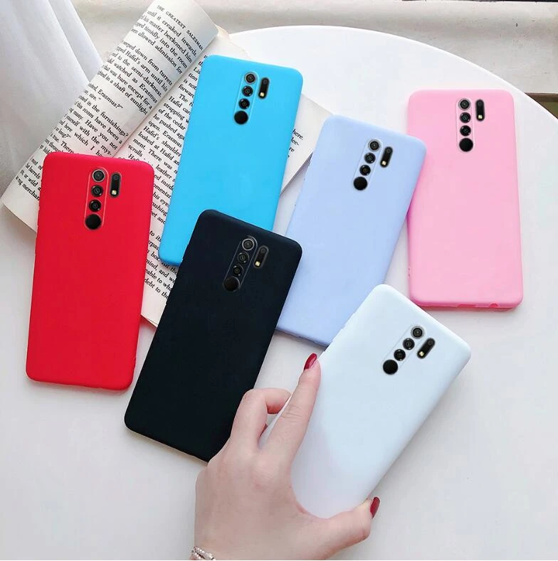 צבעים בוהקים סיליקון טלפון מקרה עבור Xiaomi Redmi 9 9A 9C 5A 6A 7A 8A REDMI הערה 5 6 7 8 9 10 פרו מט רך TPU כיסוי מקרי