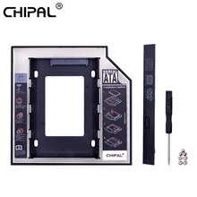 CHIPAL алюминиевый 2-й дополнительный жесткий диск HDD Caddy 12,7 мм SATA 3,0 Optibay 2,5 ''SSD DVD жесткий диск драйвер cd-rom адаптер Корпус Корпуса