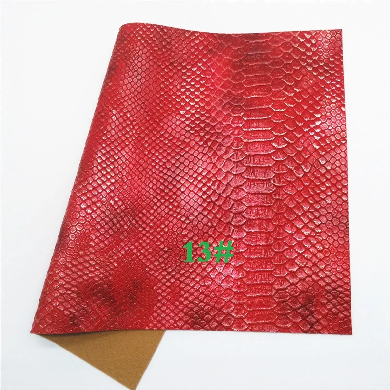 Glitterwishcome 21X29 см A4 размер винил для бантов металлическая змеиная кожа, синтетическая искусственная кожа листы для бантов, GM494A - Цвет: 13