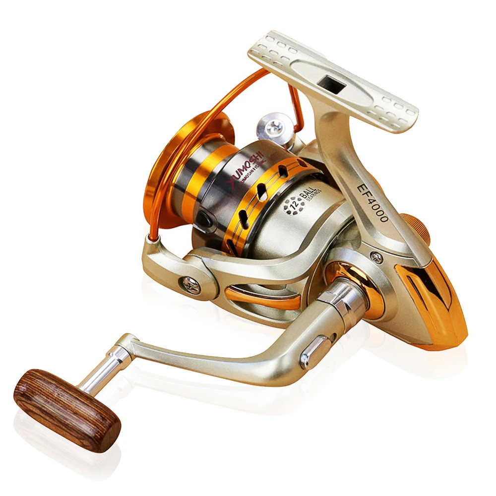 

CALOFE Metal Spool Spinning Fishing Reel 13+1BB Wheel for Freshwater Saltwater Fishing 1000-7000 Series 5.5:1 Wheel