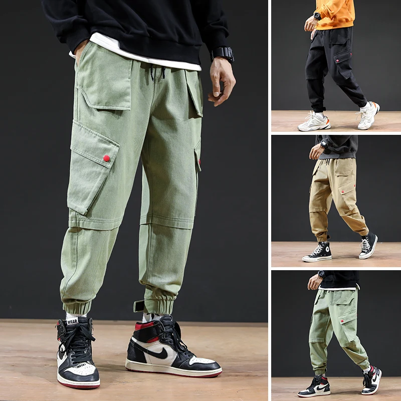 Streetwear Joggers Hip Hop Trousers Men Big Pocket Black Harem Pants Men Clothing Fashions Korean Style Jogger Pants Men