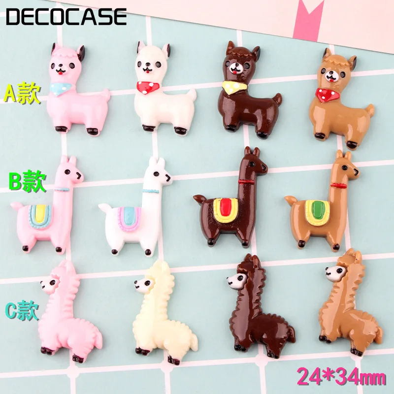

Kuutti 30pcs Cute Alpaca Slime Charms Beads Headwear Flatback Crafts Ornaments Decoration Phone Case DIY Accessories