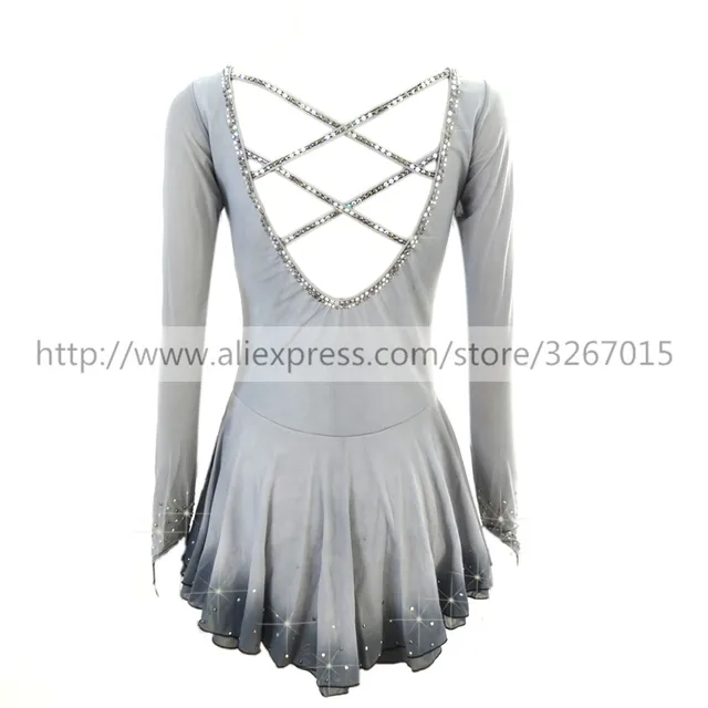 thumbnail image 2 of Handmade Skating Costume LIUHUO Figure Skating Dress For Girls - Handmade Competition Wear With Crystal Details Elastic Skating Performance Wear 2 of 9