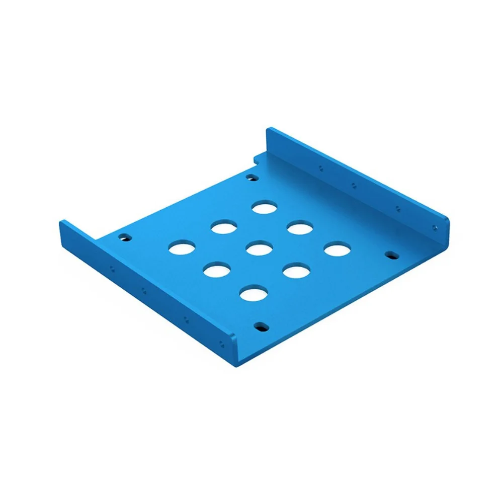 Blue ORICO алюминий 2," до 3,5" Монтажный кронштейн для жесткого диска комплект HDD SSD SATA Bay конвертер(от 3,5 до 1x2,5 черный - Цвет: Blue