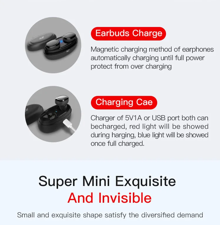 Caridite Popular TWS Wireless Bluetooth Earphone Ture Stereo Bussiness Deep Bass Headset Mini Lovely Gift Sport Earbuds for men